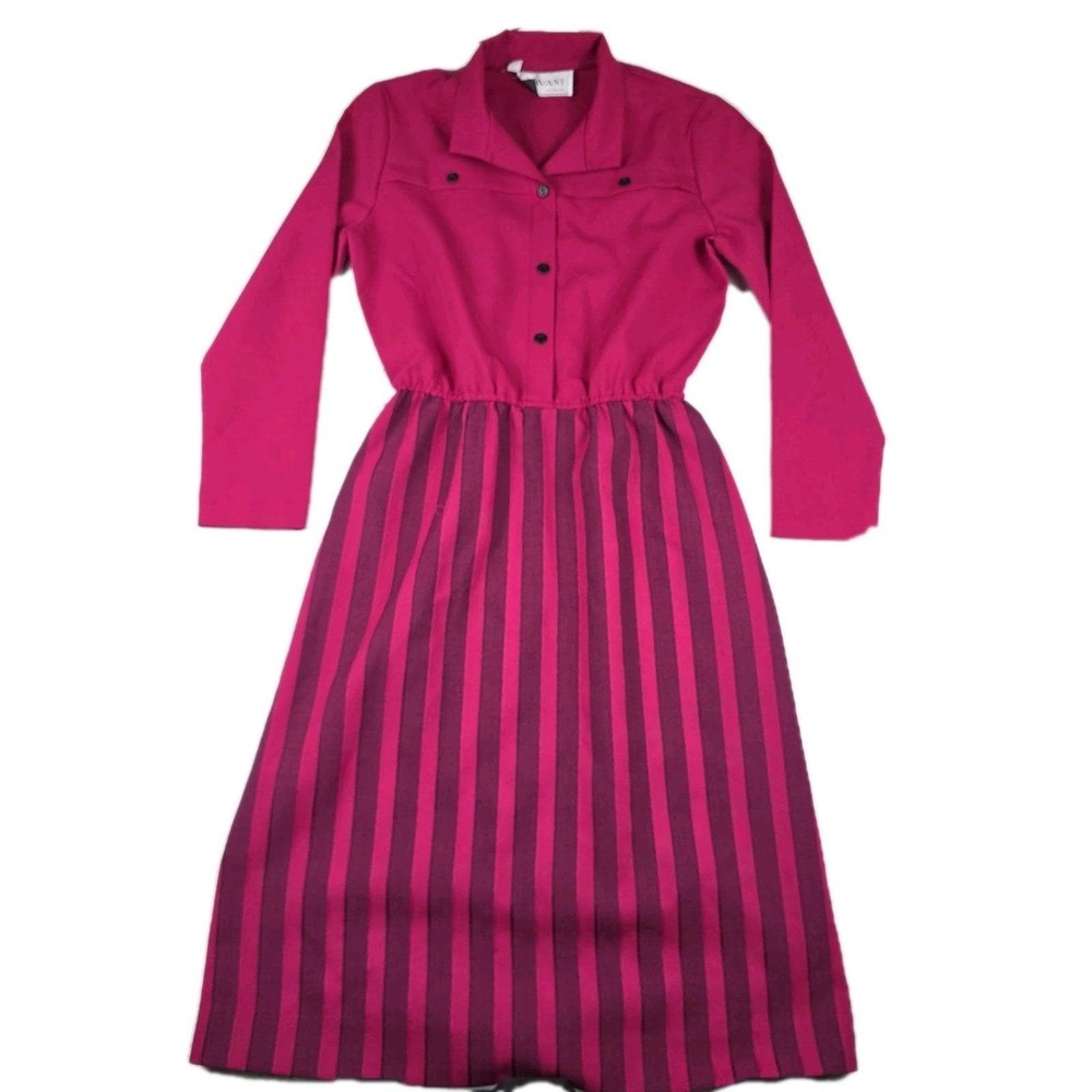 Vintage Dovani of Dallas Women's Size 12 Pink Shirt Dress Long USA Made